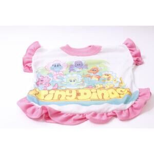 Tiny Dinos, Doll Dress, 12", White Pink, 1987, UFS, Clothing, ~ 250910-WH 1350